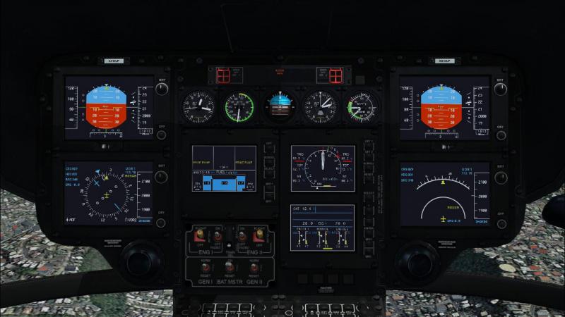 Full flight simulator with EC 135 helicopter cockpit (Thales