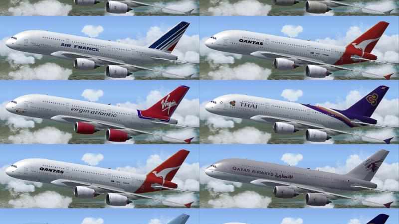 Flight Simulator X (FSX) Steam Edition Optimized Airbus A380 Pack