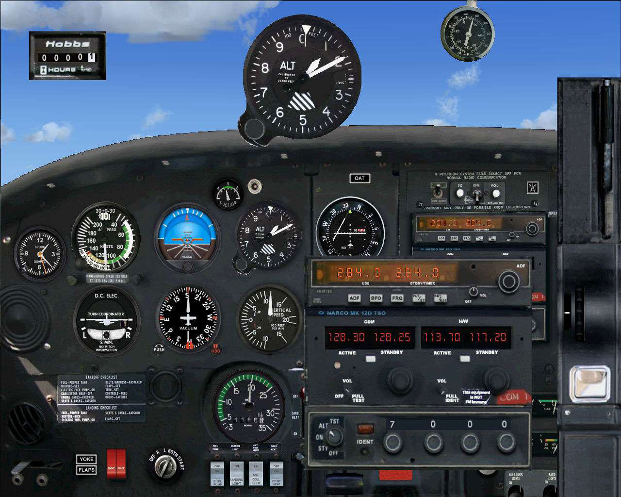 サーフボード cole flightdeck Flying Club PA38-112 Tomahawk for FSX/FS2004 by Just Flight