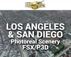 Los Angeles & San Diego Photoreal Scenery Ultra-Res Cities