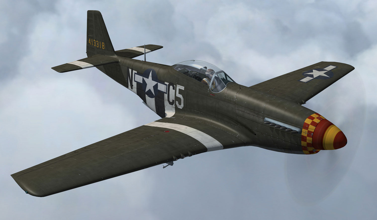 King & Country AF011 P-51B Mustang "Cadillac Of The Skies" - Avion 1:30 Plomb Peint